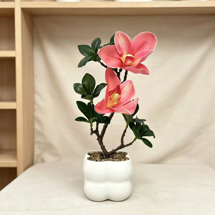 Lifelike Artificial Orchid Plant Decoration