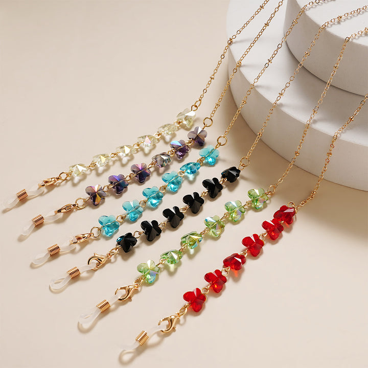 Floral Embellished Eyewear Chain Kalsten