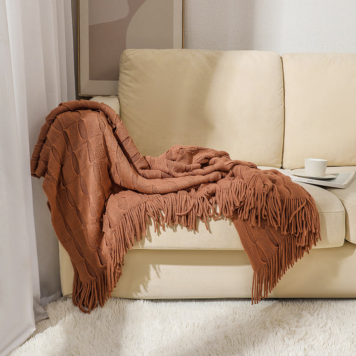 Cozy Textured Throw Blanket Kalsten