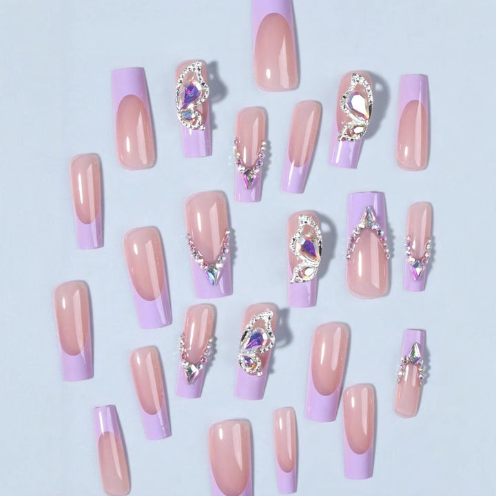 Acrylic nail set with luxurious 3D accents Kalsten