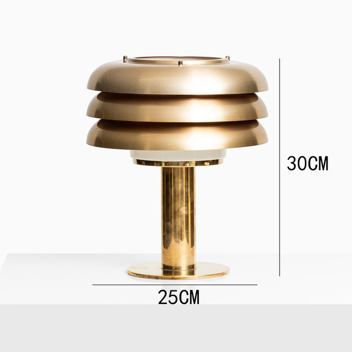 Modern Aesthetic Table Lamp with Layered Shade Design