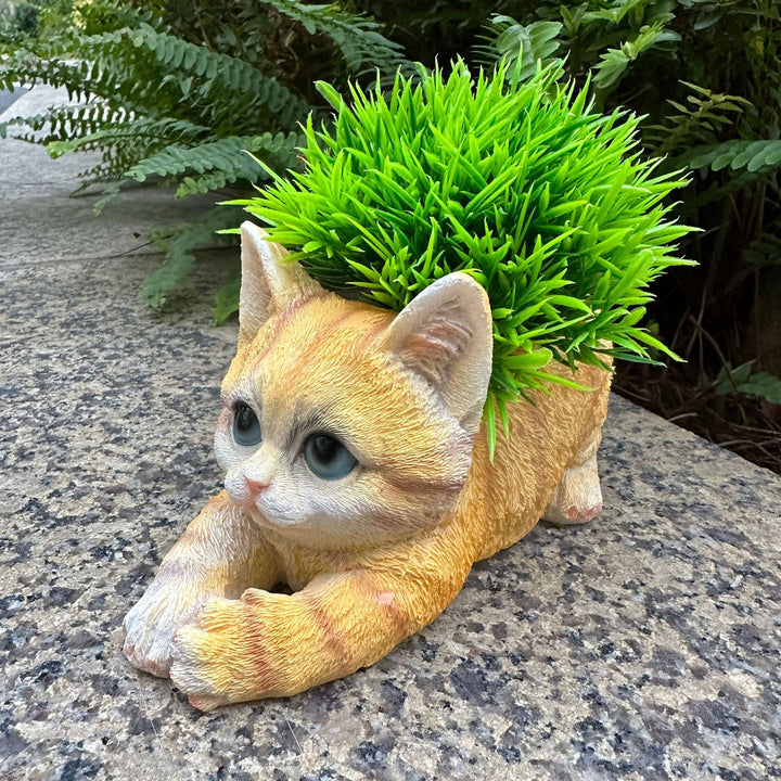 Decorative cat with plant pot Kalsten