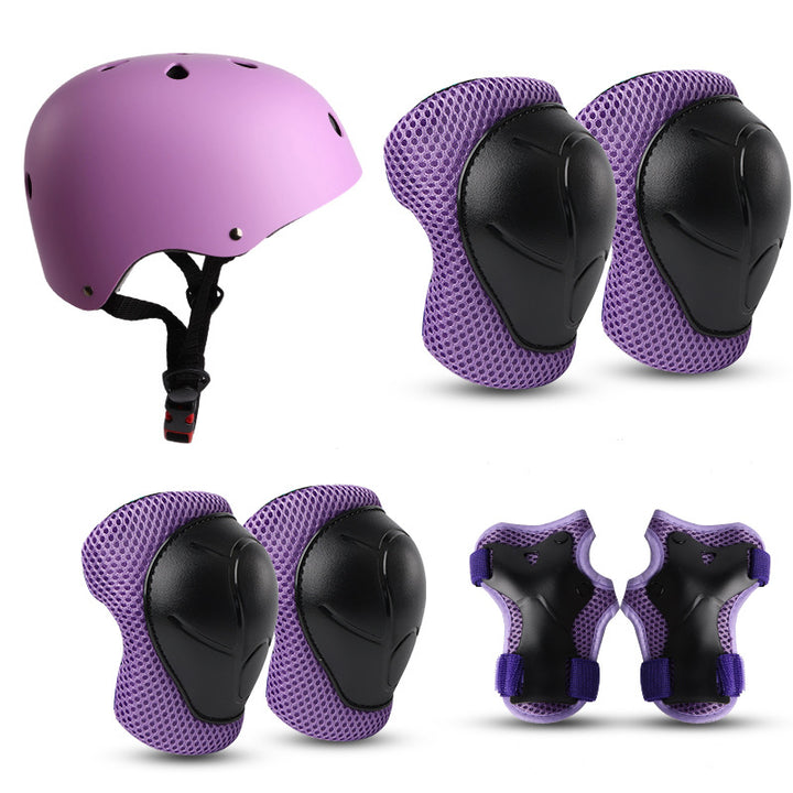 Children's Colorful Safety Helmet and Protective Gear Set Kalsten