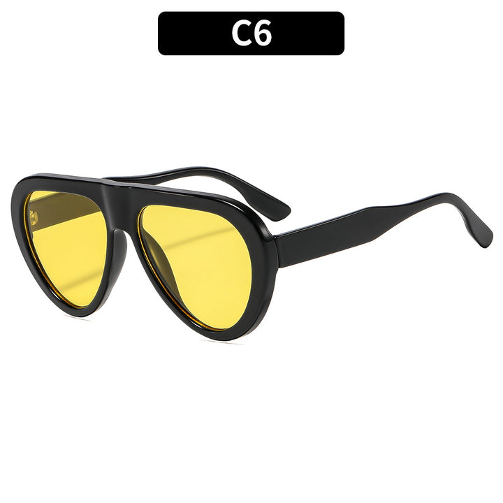 Artistic Oversized Cat-Eye Sunglasses