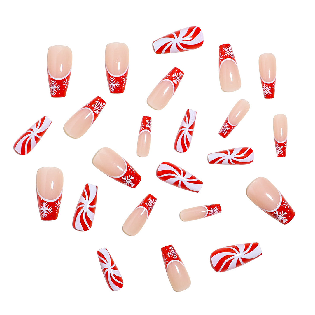 Festive Candy Cane Nail Art Set Kalsten