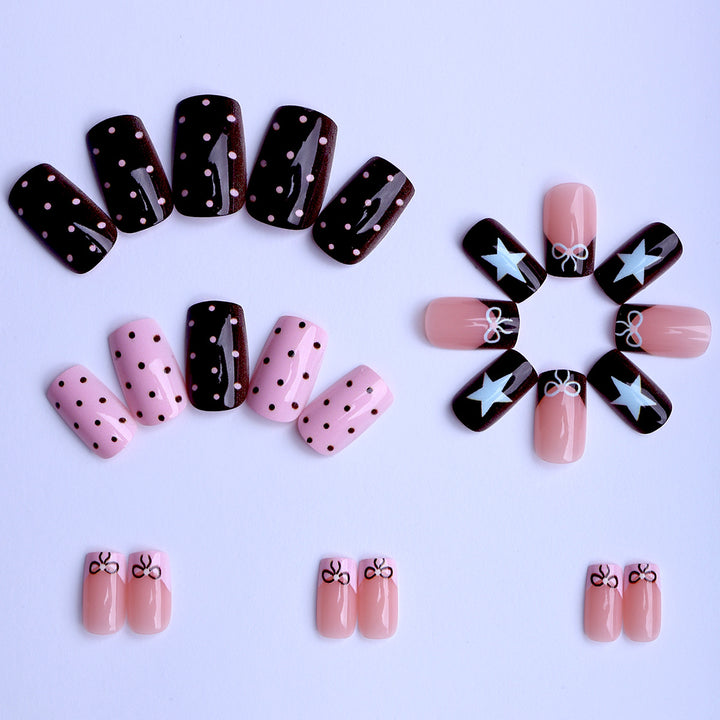 Self-adhesive artificial nails with playful patterns Kalsten