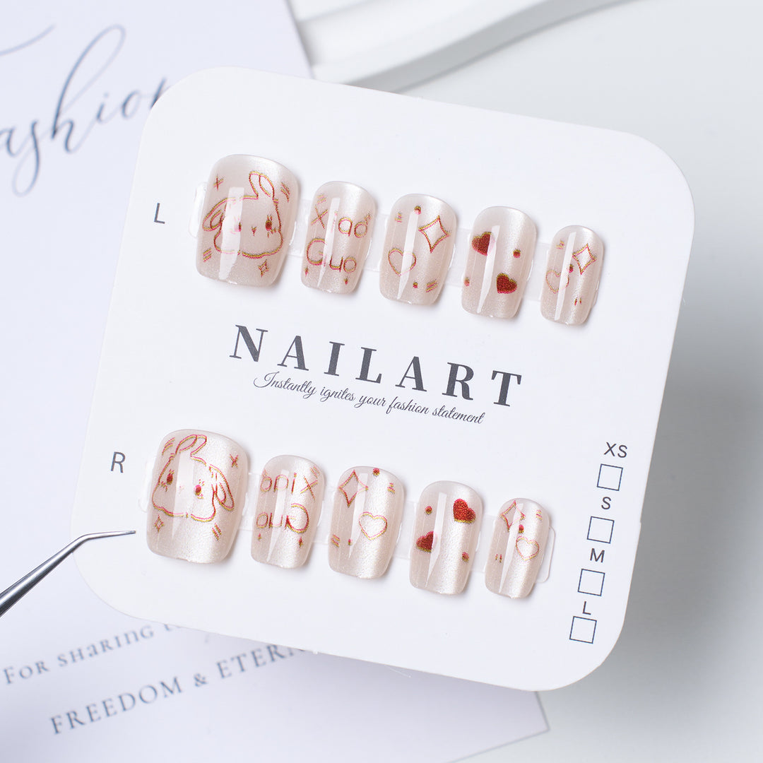 Artistic Animal-Themed Press-On Nail Set Kalsten