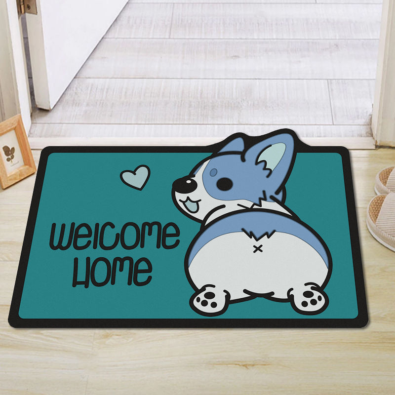 Cute Cartoon Dog Welcome Mat Kalsten