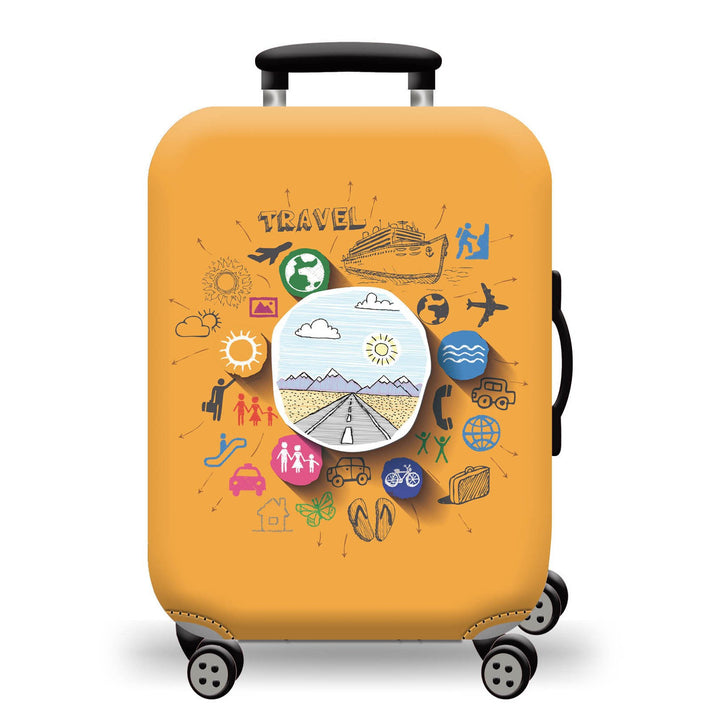 Unisex Hard-shell suitcase with stunning mountain landscape design Kalsten