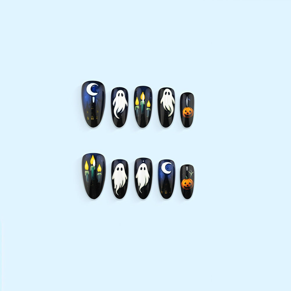Artificial nails in festive Halloween design Kalsten