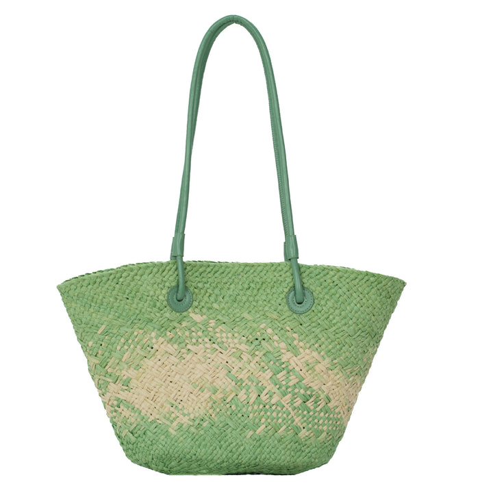 Elegant Rattan-Style Handbag with Double Handle Kalsten