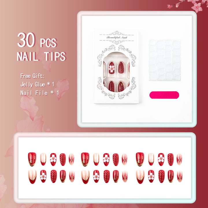 Decorative Artistic Press-On Nail Set 1790738610