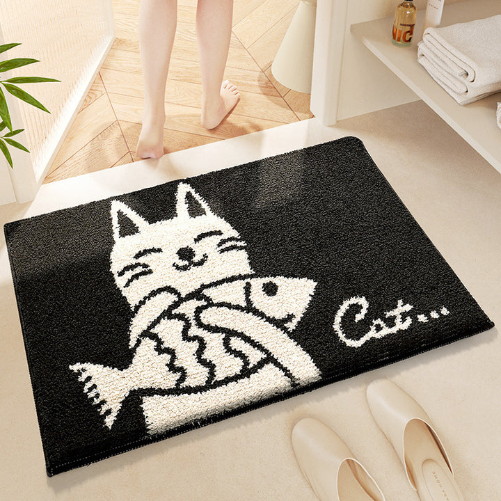 Cute Cartoon Bunny-Themed Bath Mat Kalsten