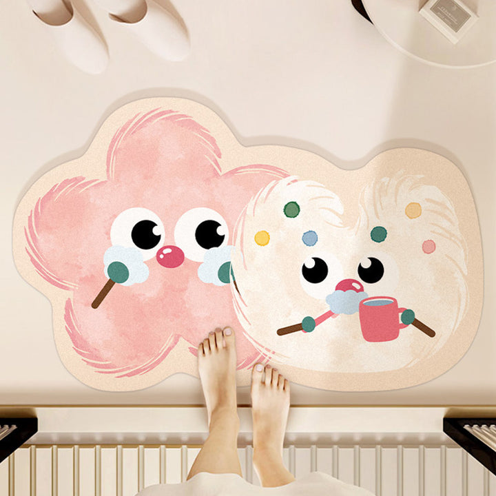 Playful Cartoon Blob Bath Mat