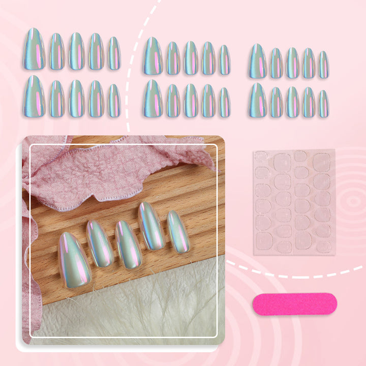 Iridescent Press-On Nail Art Set