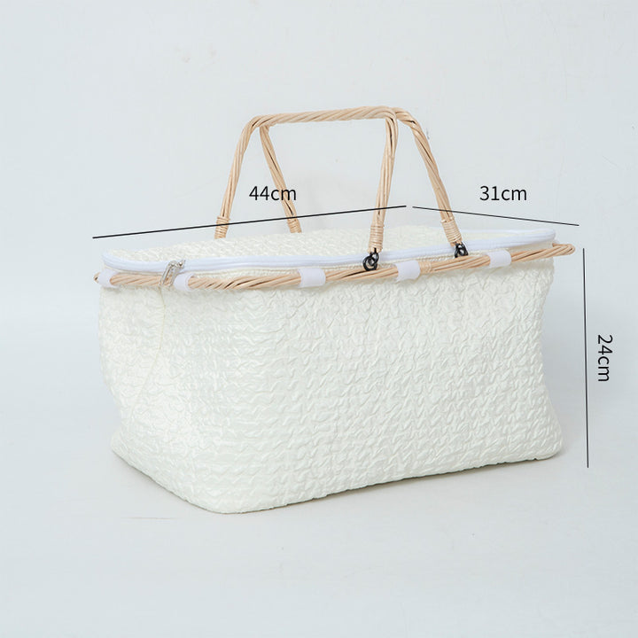 Practical basket with zipper and sturdy design