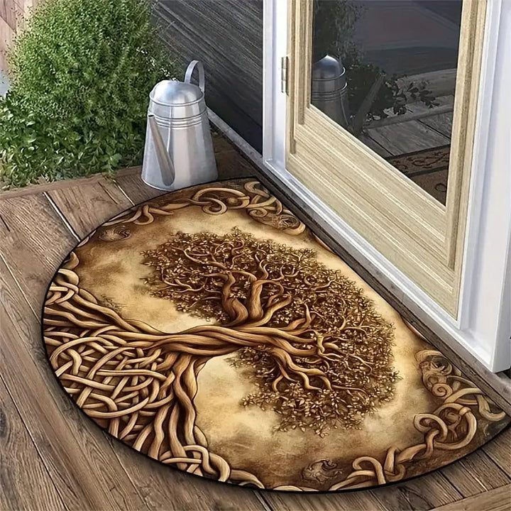 Floral Mosaic Decorative Mat