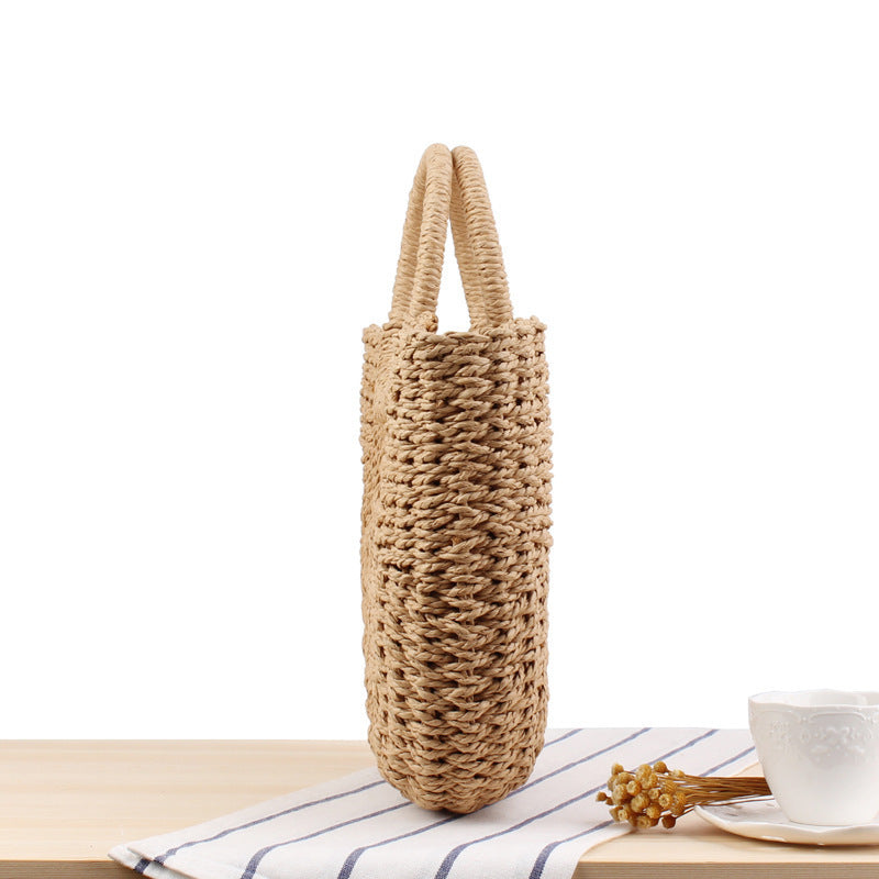 Beach bag made of durable woven material with modern circular design Kalsten