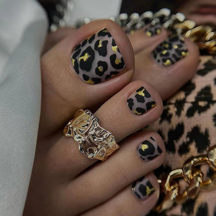 Artistic Leopard Print Toe Nail Art Kalsten