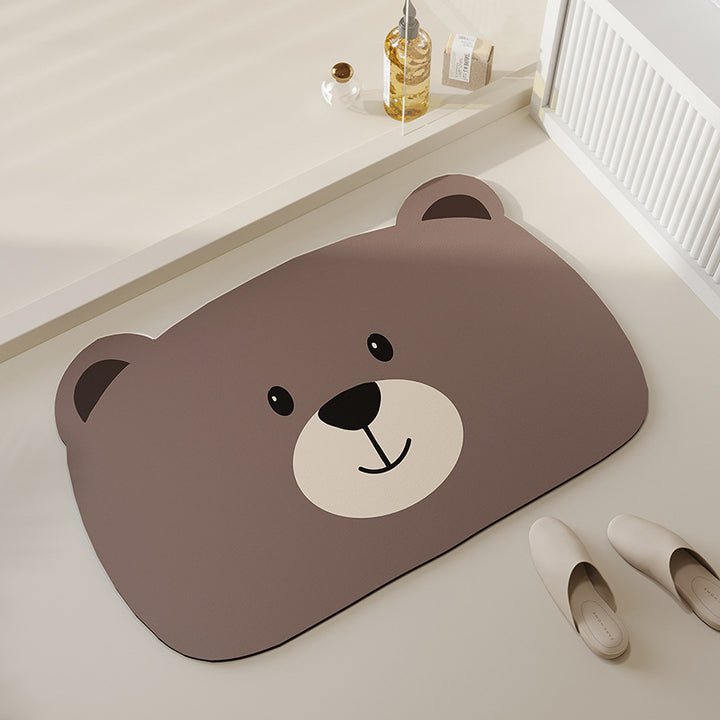 Playful Cat-Shaped Bath Mat