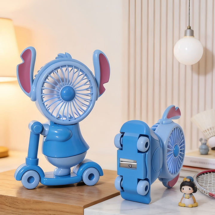 Ladies Portable Toy Fan with LED Lighting and USB Charging Kalsten
