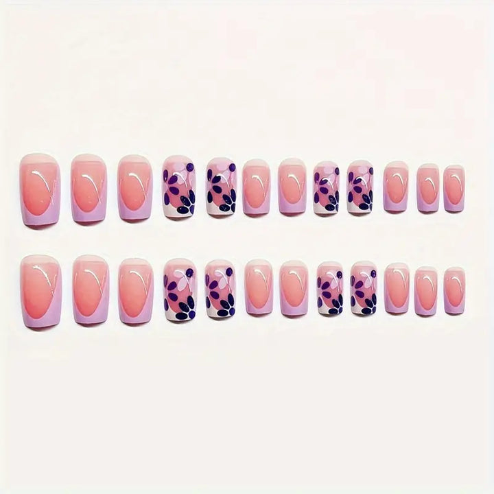 Floral and French Tip Pedicure Set Kalsten