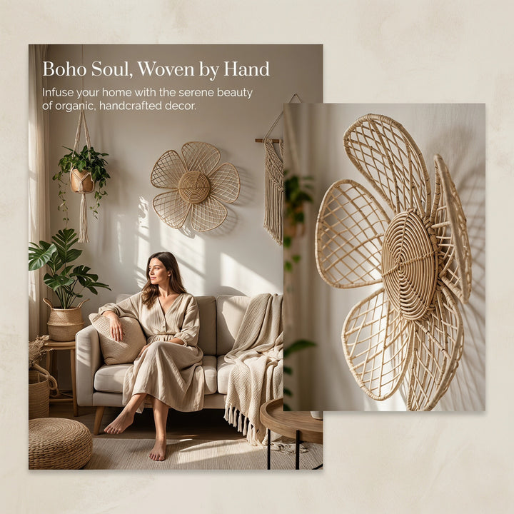 Wall decoration made of braided material Kalsten