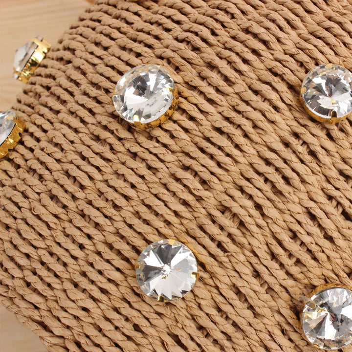 Fashionable basket bag with sparkling details Kalsten