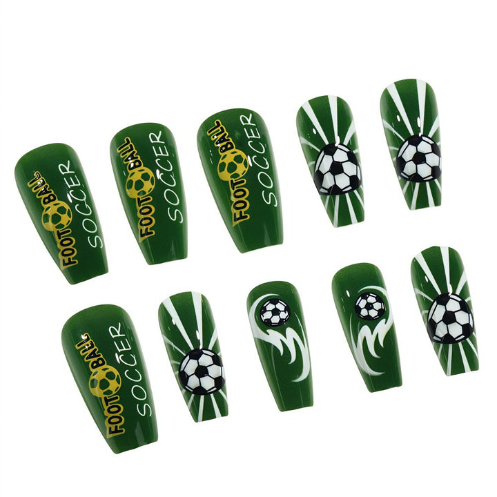 Sporty nail art in football style Kalsten