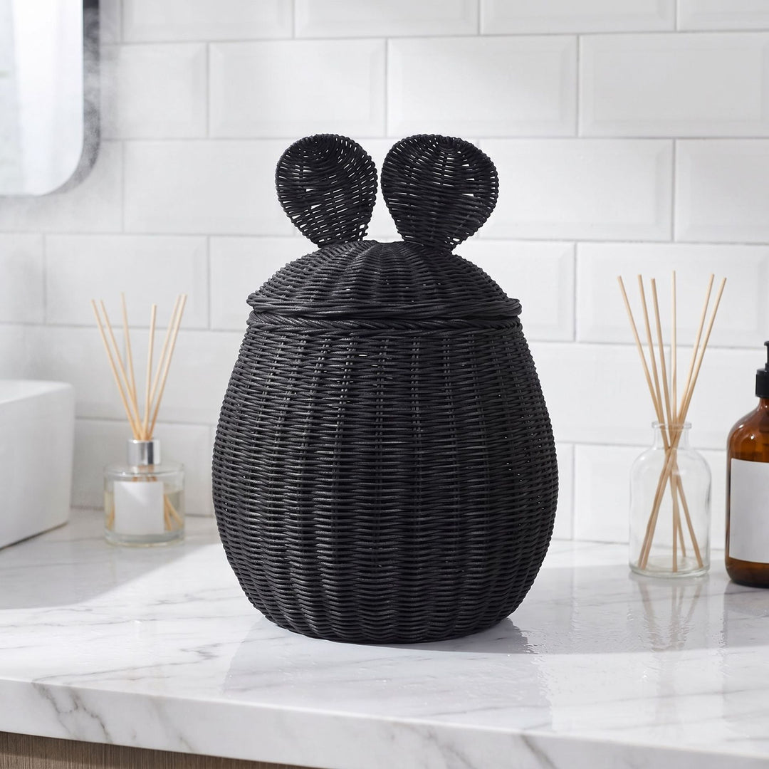 Playful storage basket with lid and ear design Kalsten