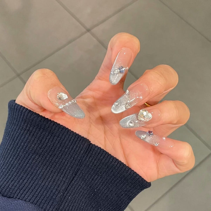Artistic Press-On Nail Set with Star Design Kalsten