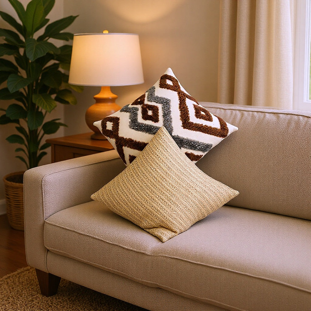 Decorative Geometric Accent Cushion