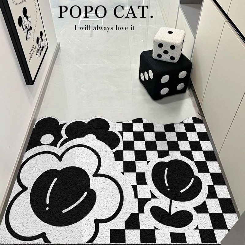 Artistic Floral Patterned Entrance Mat