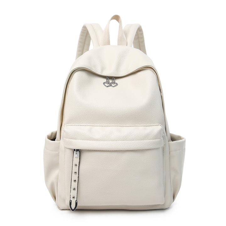 Contemporary Textured Leather School Backpack Kalsten
