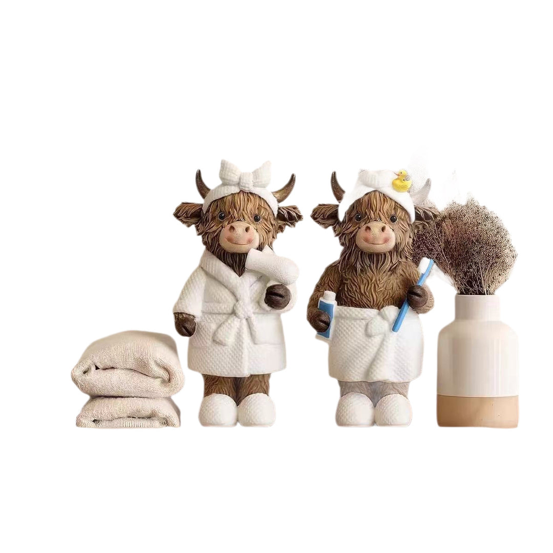 Funny Highland Cattle Bathroom Figure Kalsten