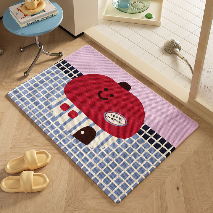 Cute Bunny-Themed Decorative Floor Mat
