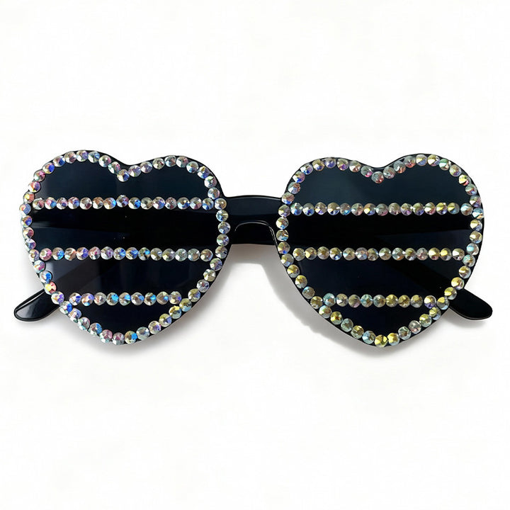 Decorative Rhinestone-Embellished Heart-Shaped Sunglasses Kalsten 1787141270