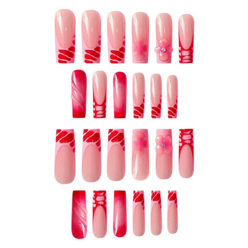 Decorative Floral Acrylic Press-On Nails Kalsten