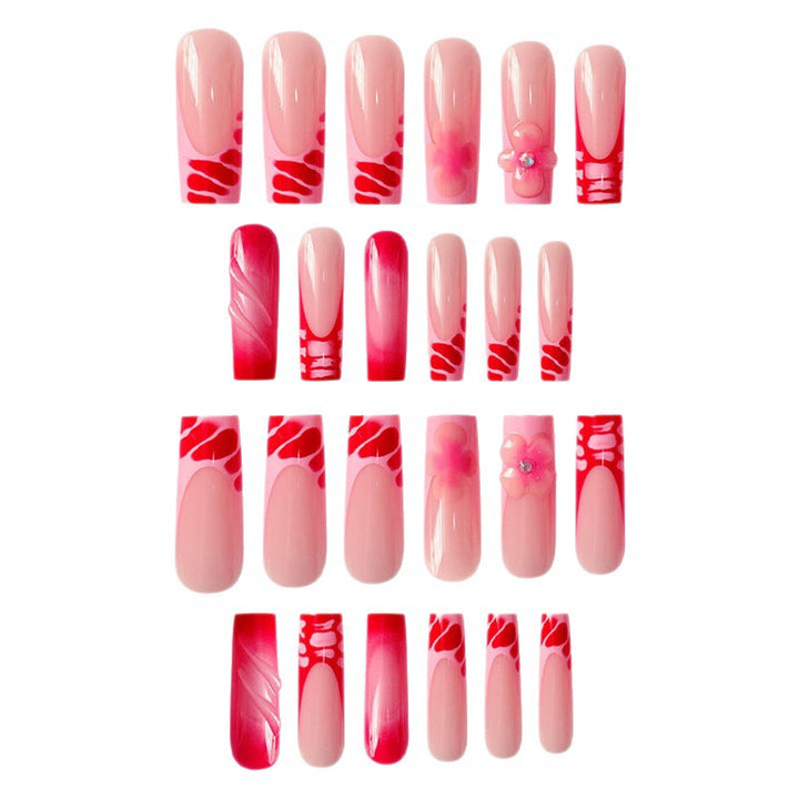 Decorative Floral Acrylic Press-On Nails Kalsten