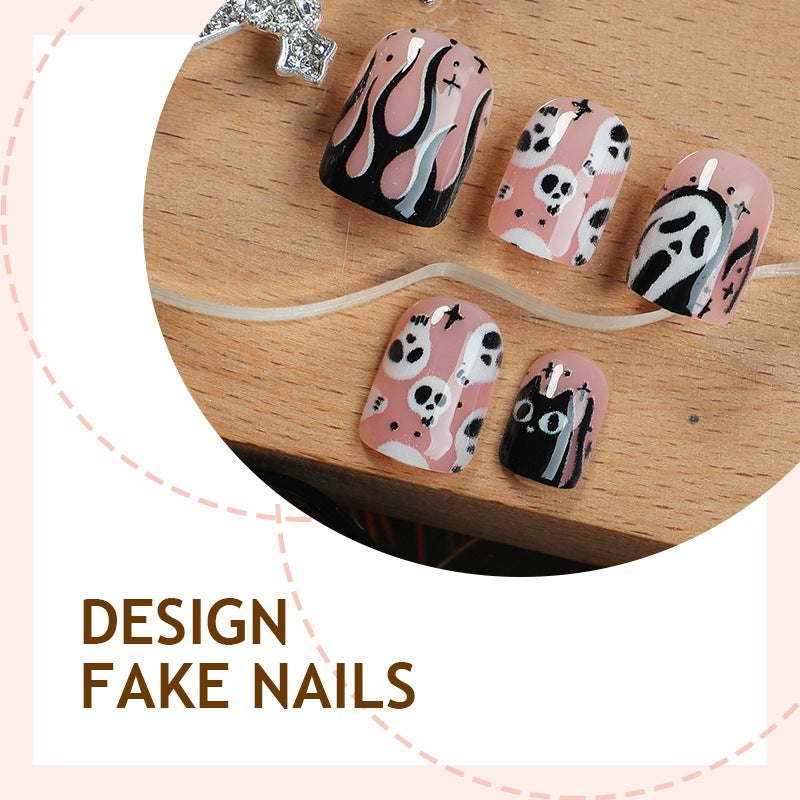 Creative nail art set with spooky designs Kalsten