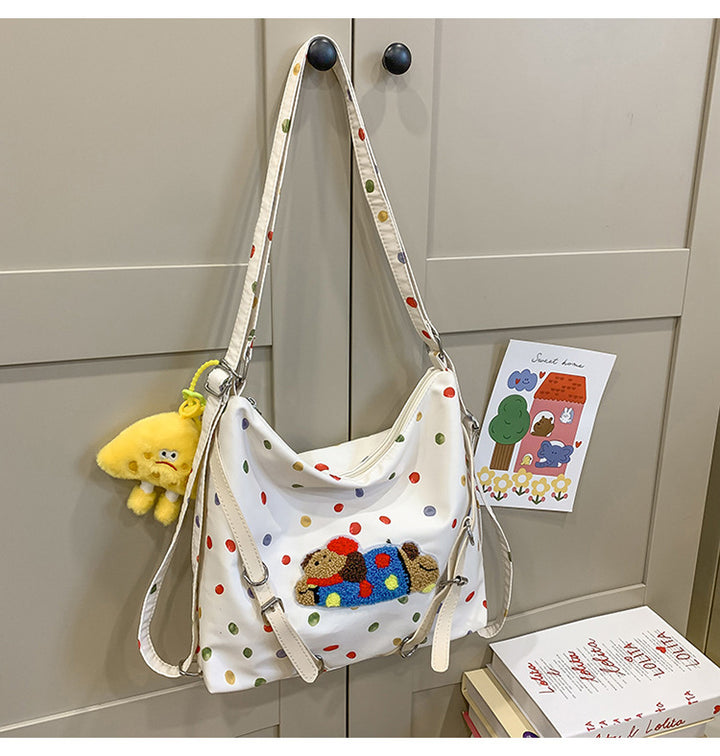Playful Polka Dot Plush Crossbody Bag Kalsten