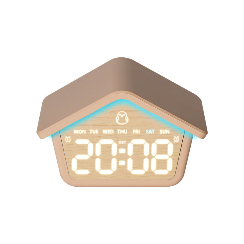 Digital alarm clock in creative house design Kalsten