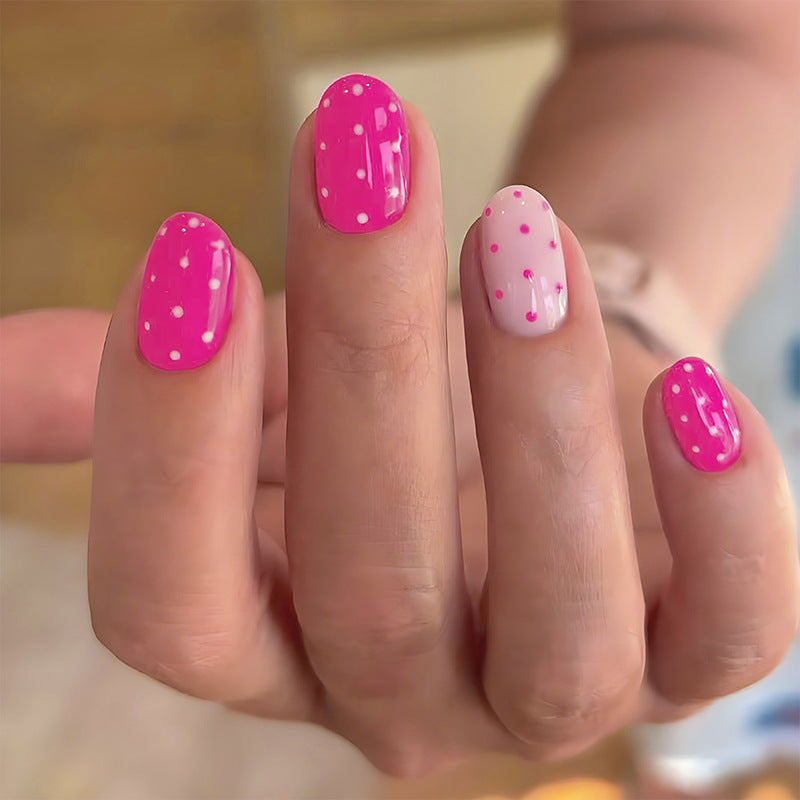 Artificial nail set with creative dots and elegant designs Kalsten