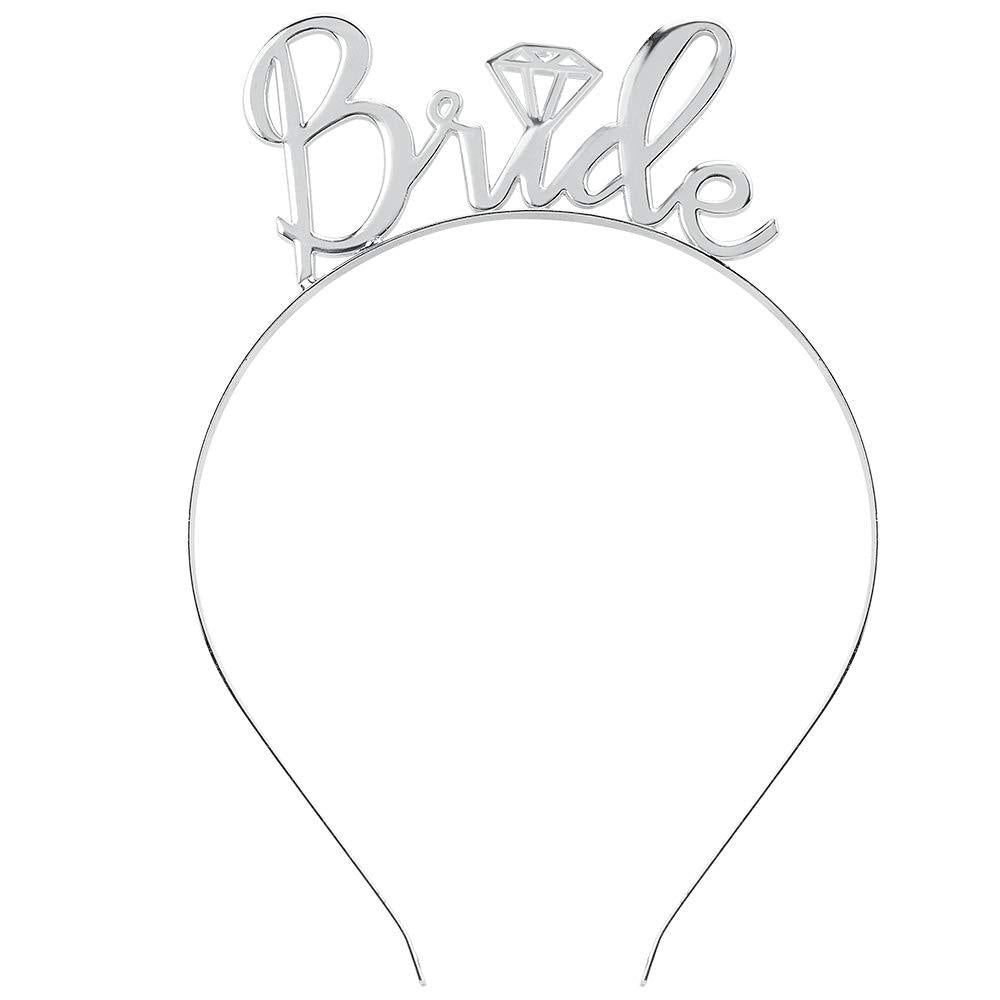 Women's bridal accessories set with shimmering veil and personalized sash Kalsten