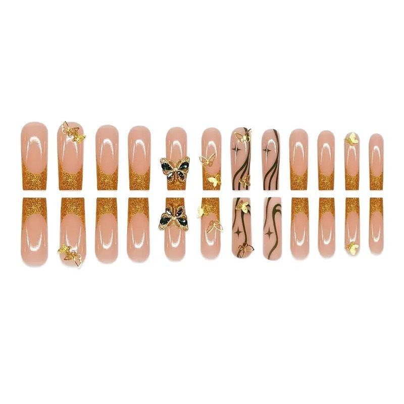 Glamorous Butterfly-Inspired Nail Art Extensions Kalsten