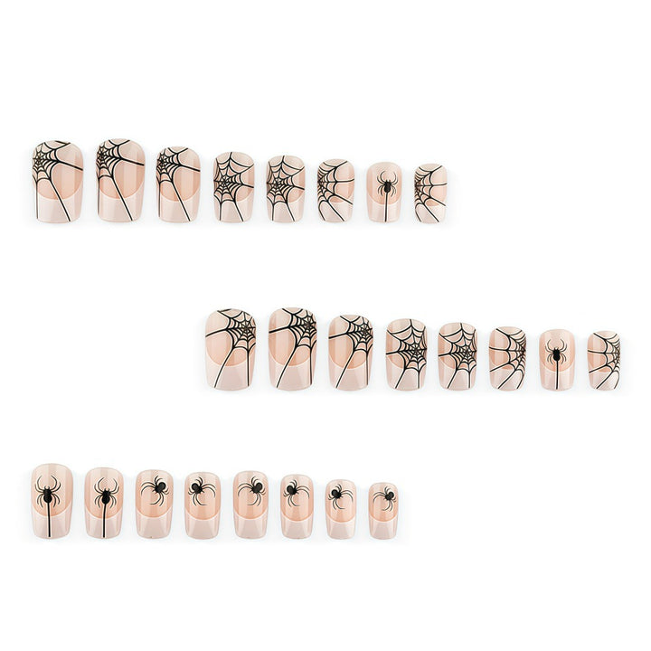 Halloween Artificial Nail Set with Spider Web Design Kalsten