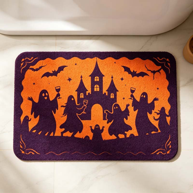 Whimsical Vampire-Themed Bath Mat