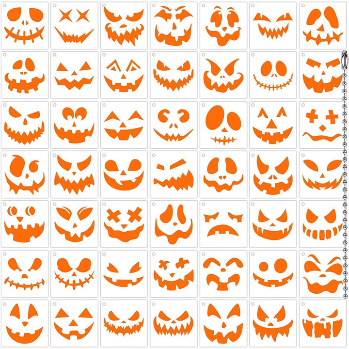 Versatile Halloween Pumpkin Stencil Set
