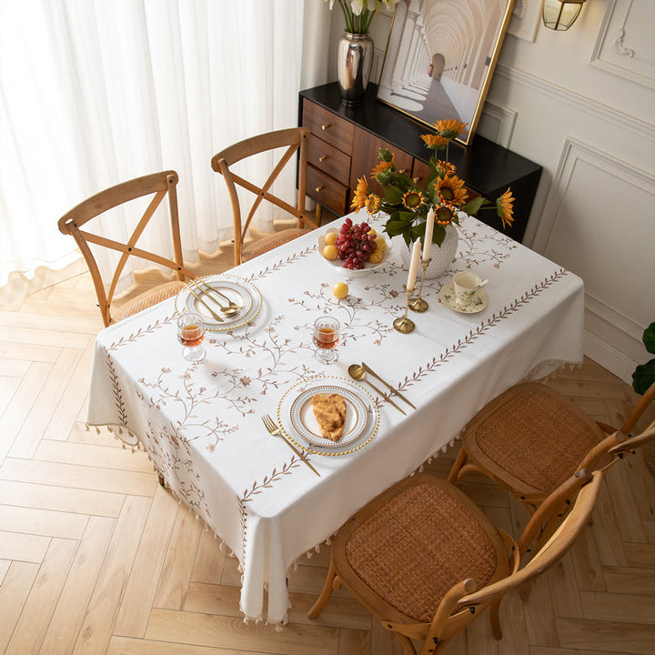 Bohemian Leaf Pattern Tablecloth