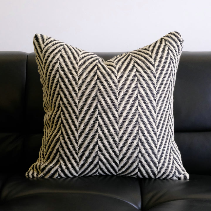 Textured Chevron Pattern Throw Pillow